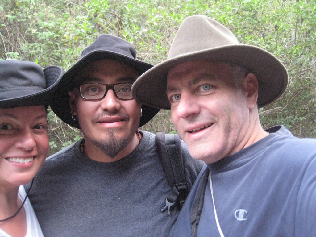 Missy, Danilo and Tony take a "selfie" after a 5 hour hike near Quito, Ecuador, 2013.