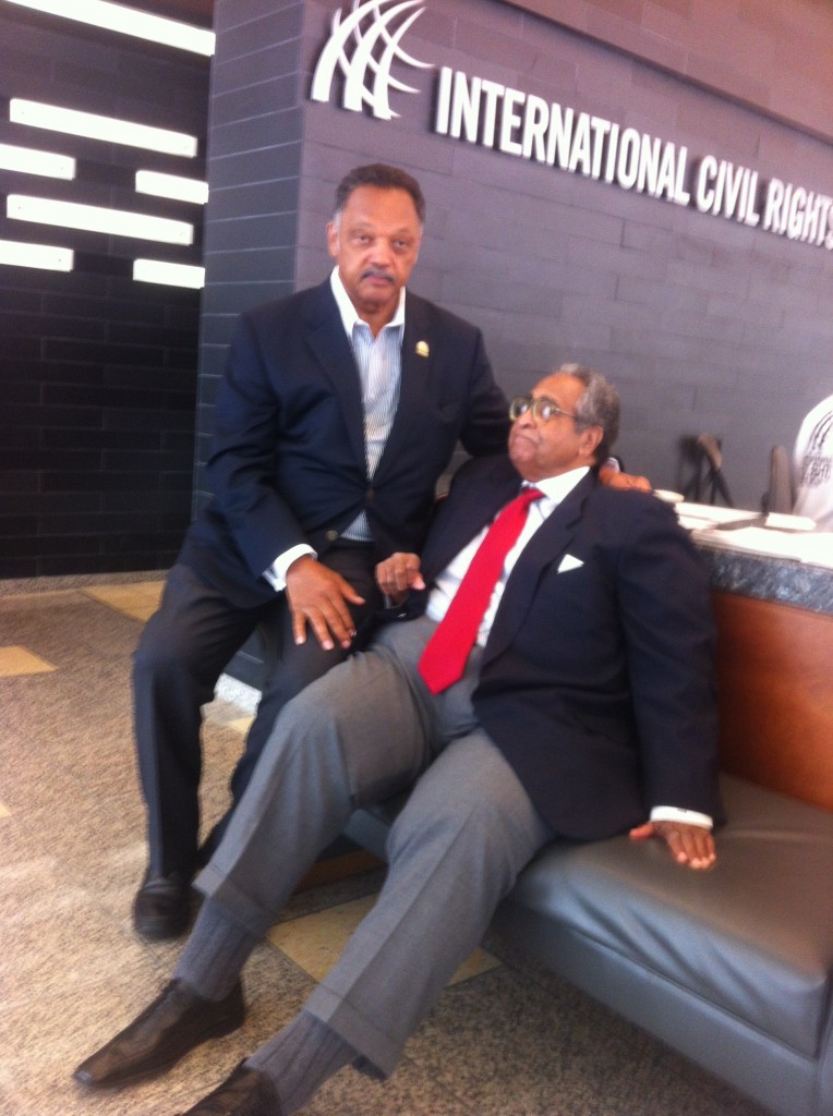 People who fight for what they believe in - Jesse Jackson and Franklin McCain at the Int'l Civil Rights Museum.   They are heroes!