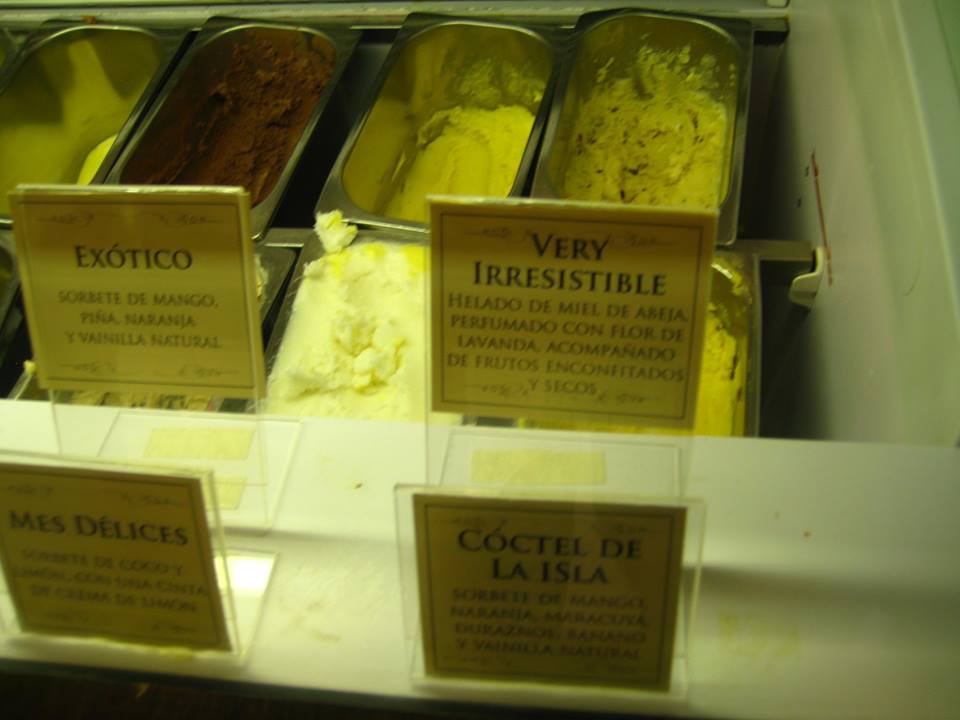 A sign that Melibee is always with me - ice cream in Quito, Ecuador!
