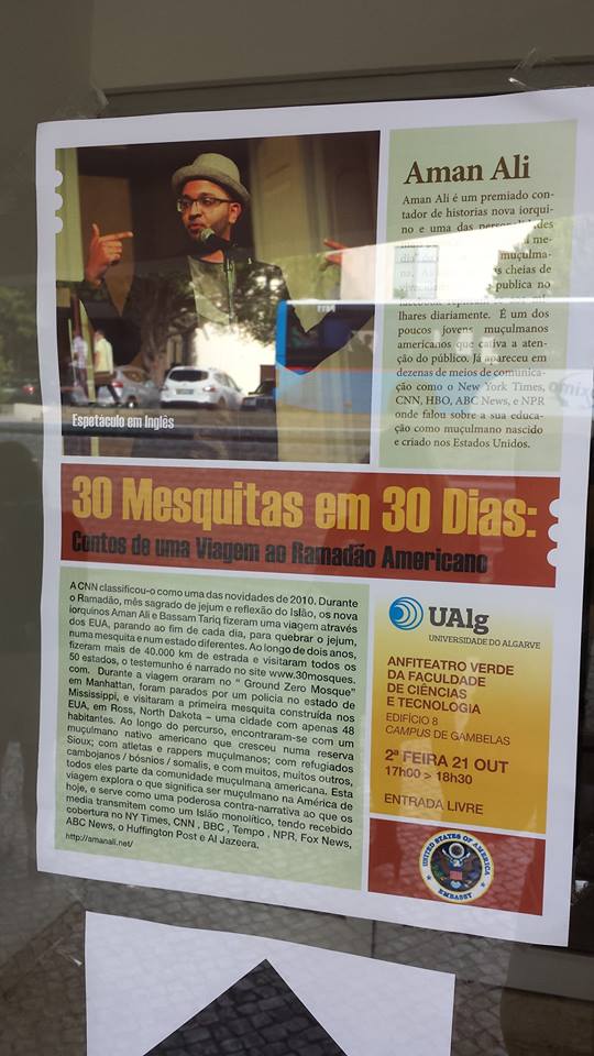 Aman's 30 Mosques presentation in Portugal was covered by the local news.